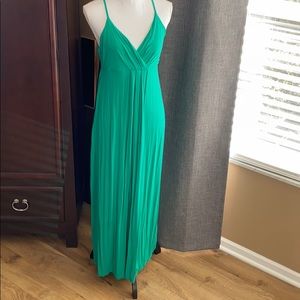 Green racerback strappy maxi dress